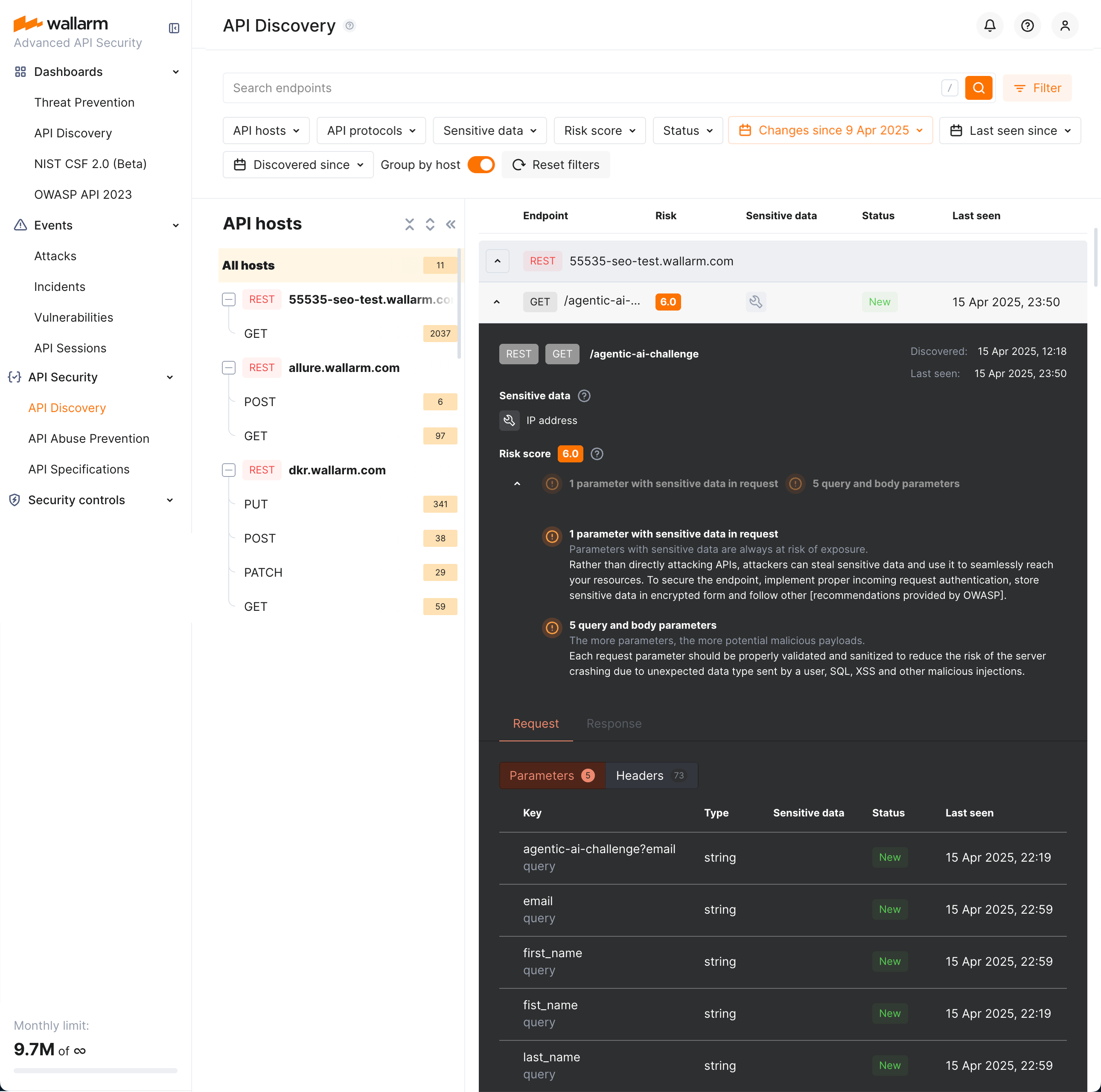 API Discovery - REST endpoint details